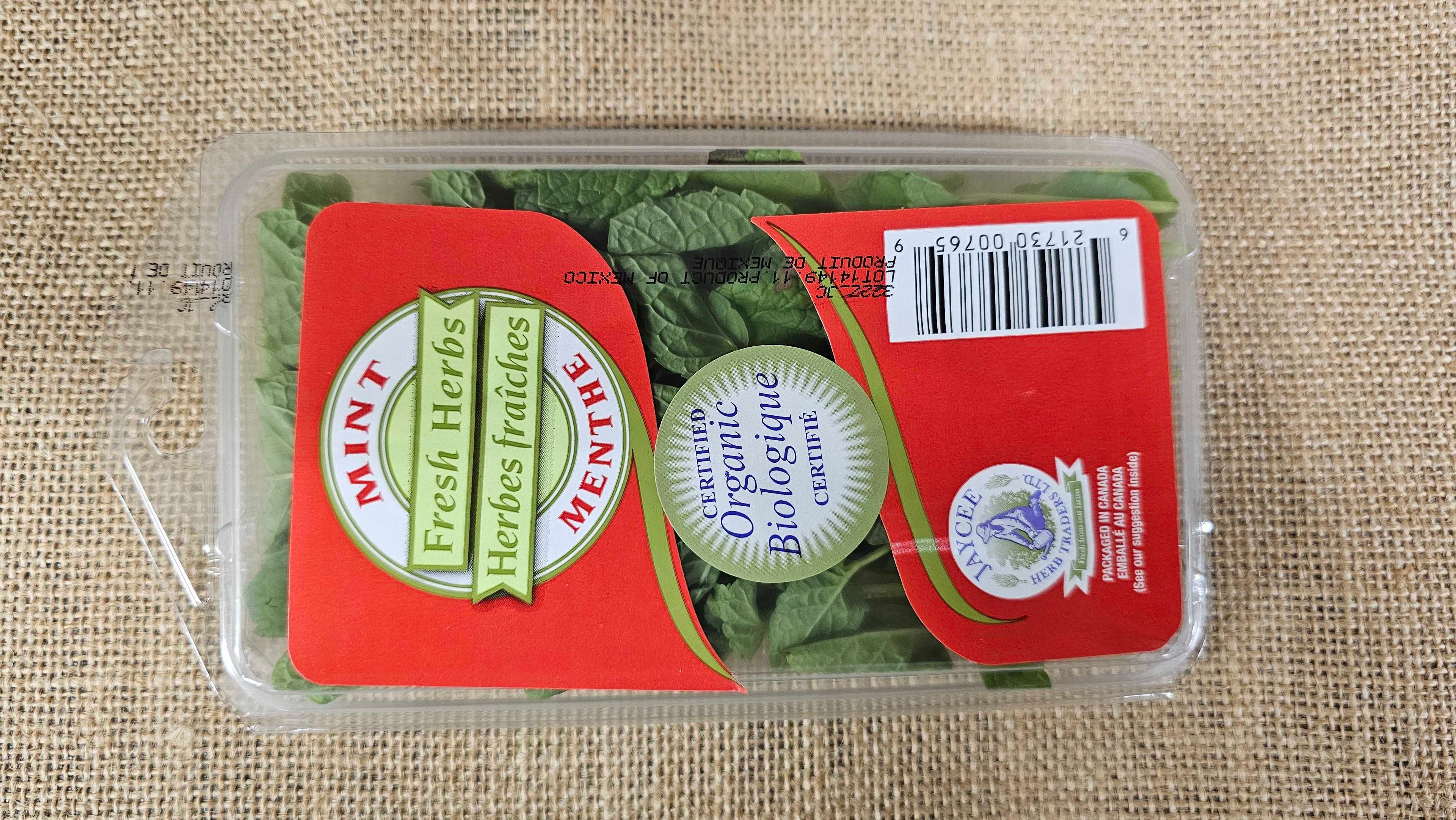 Organic Fresh Mint (25g Clamshell)
