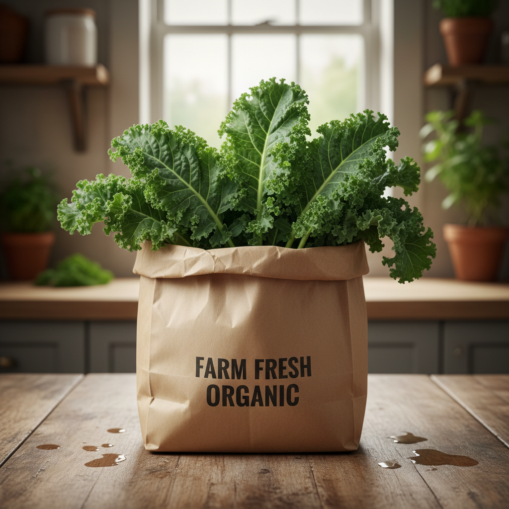 Organic Green Kale Bunch in paper bag? 